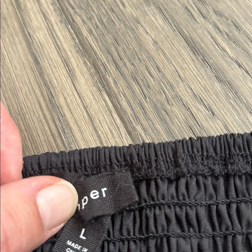 Blu Pepper | Elegant Black Puff Sleeve Cut Out Mini Dress Size Large - Picture 9 of 14